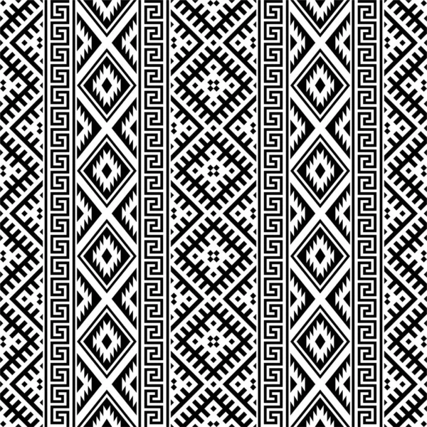 Vetor Design Textura Sem Costura Étnica Tribal — Vetor de Stock