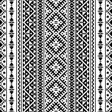 Geleneksel Aztek motifi etnik desen arka plan tasarım vektörü