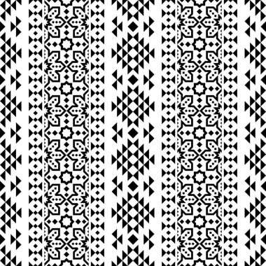 Ikat inka etnik desen geleneksel stil logo tasarım vektörü