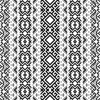 Kusursuz ahlak kalıbı. Yatay Motif. Siyah beyaz çizgili kabile deseni.