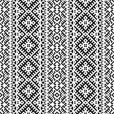 Kusursuz ahlak kalıbı. Yatay Motif. Siyah beyaz çizgili kabile deseni.