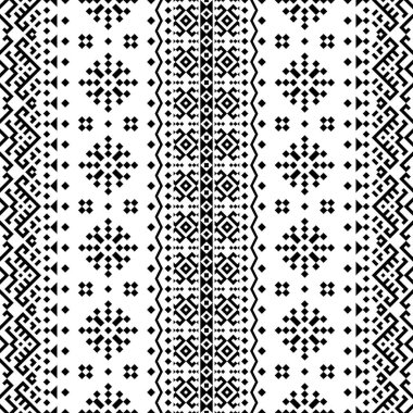 Kabile motif çizim vektöründe kusursuz etnik desen arka planı