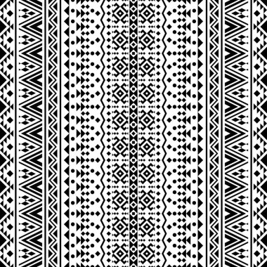 Kabile motif çizim vektöründe kusursuz etnik desen arka planı