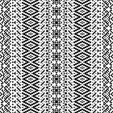 Kabilesel etnik motif desen tasarım vektörünün kusursuz deseni