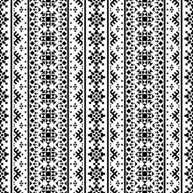 Kabilesel etnik motif desen tasarım vektörünün kusursuz deseni