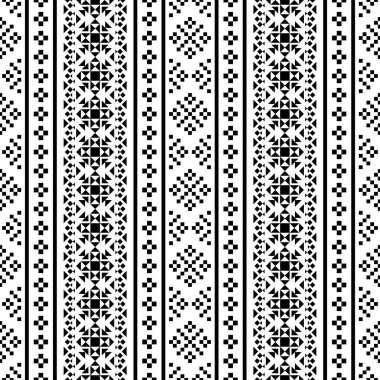 Aztek motifli kabile etnik doku arka plan vektörünün kusursuz deseni