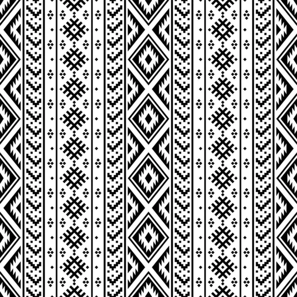 Patrón Sin Costura Motivo Étnico Tribal Textura Diseño Vector — Vector de stock