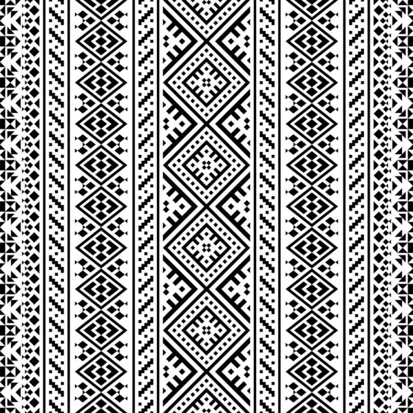 Бесшовный Шаблон Ацтекского Мотива Племенной Этнической Текстуры Вектор Дизайна Фона — стоковый вектор