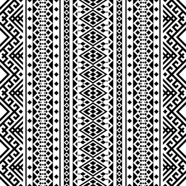Seamless Pattern Aztec Motif Tribal Ethnic Texture Background Design Vector — Stock Vector