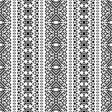 Kabile etnik vektör dokusu. Aztek tarzında kusursuz çizgili desen