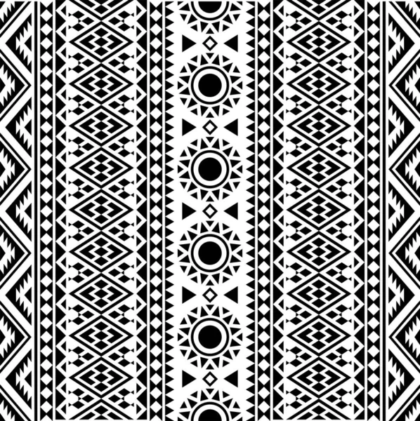 Siyah ve beyaz renkli etnik şablon vektörü