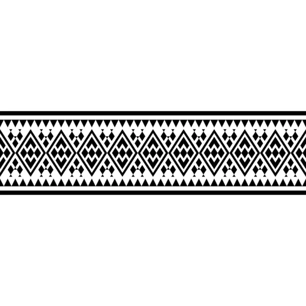 Motif Ornement Rayures Dans Style Traditionnel Couleur Blanc Noir — Image vectorielle