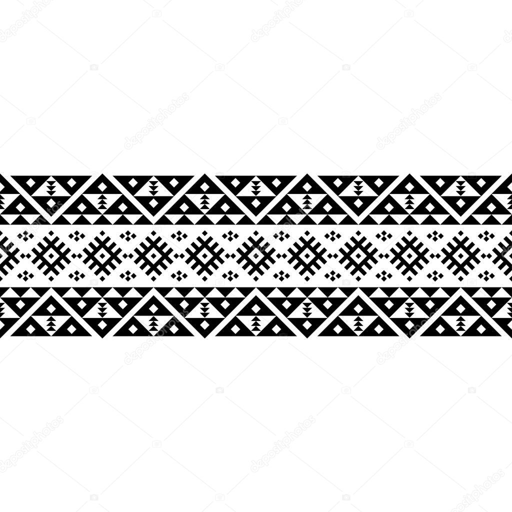 Stripe traditional motif ethnic pattern texture in black and white color