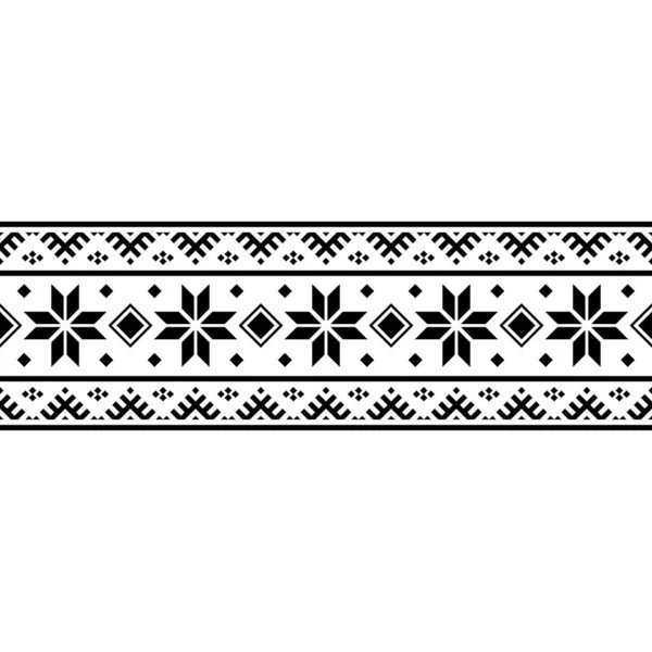 Rayures Motif Noël Ethnique Texture Noir Blanc — Image vectorielle