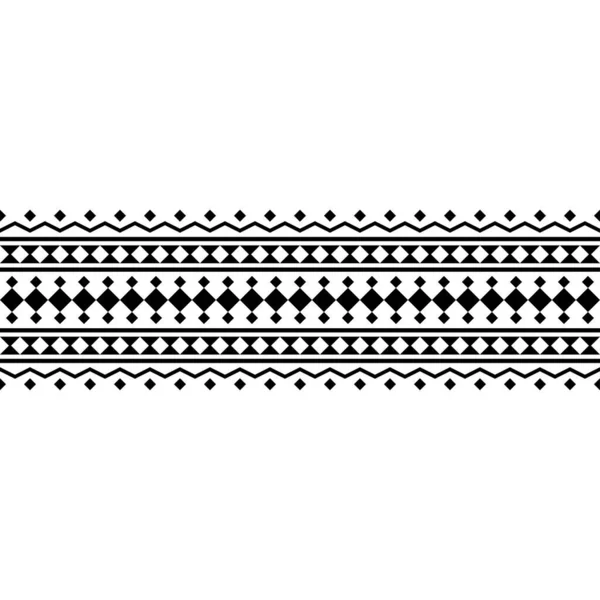 Patrón Étnico Franja Motivo Tradicional Color Blanco Negro — Archivo Imágenes Vectoriales