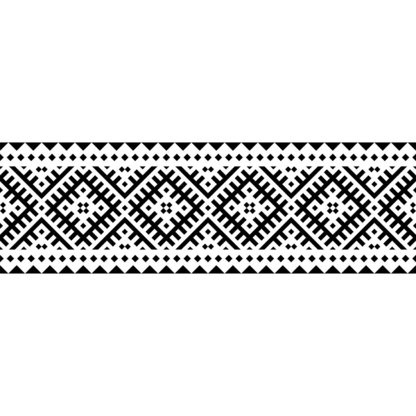 Παραδοσιακό Μοτίβο Ρίγα Έθνικ Μοτίβο Μαύρο Λευκό Χρώμα Διάνυσμα Αρχείου