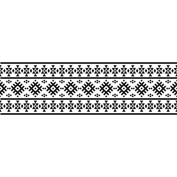 Texture Motif Ethnique Tribal Rayures Couleur Blanche Noire — Image vectorielle