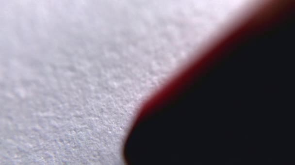 Zbliżenie Czerwonym Sercem Rysunek Ołówkiem Dla Ukochanej Walentynki Makro Strzał — Wideo stockowe