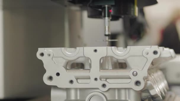 Detail Cnc Coördinaat Meetmachine Video Touch Sonde Meetsonde Module Systeem — Stockvideo