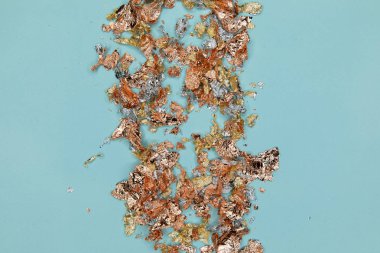 Folyo ile dekore edilmiş turkuaz arkaplan