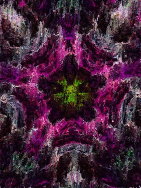 Yonca - Dijital ortam sanat tarzında soyut resim