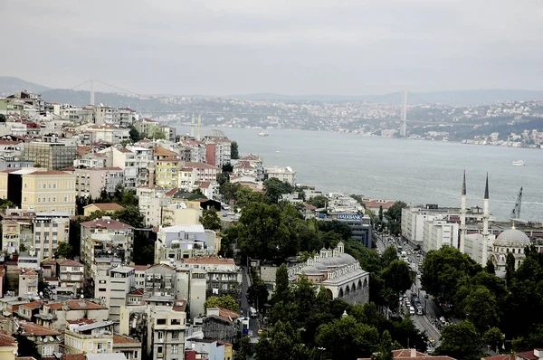 Галата Башня Istanbul Панорамный Вид Босфор Istanbul Boaz — стоковое фото