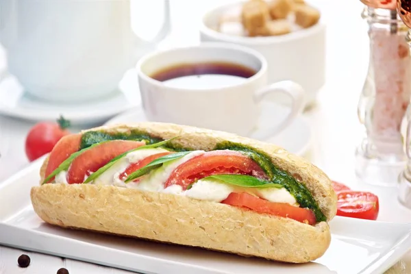 Sanduíche Com Verduras Carne — Fotografia de Stock