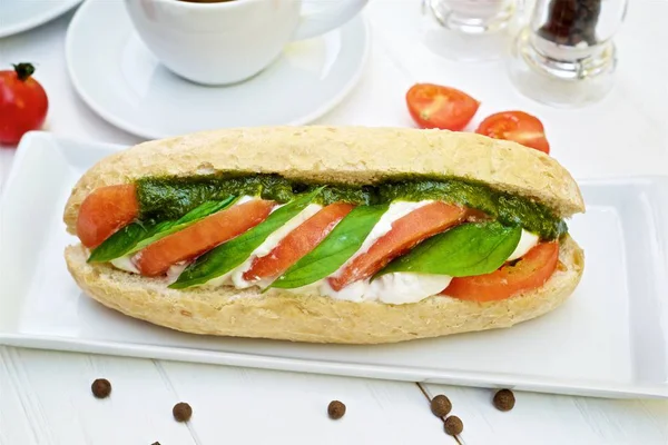 Sandwich Con Verdure Carne — Foto Stock