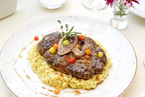 Risotto Vegetables Schnitzel — Stock Photo, Image