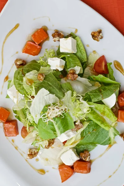 Salada Com Mussarela Abóbora — Fotografia de Stock