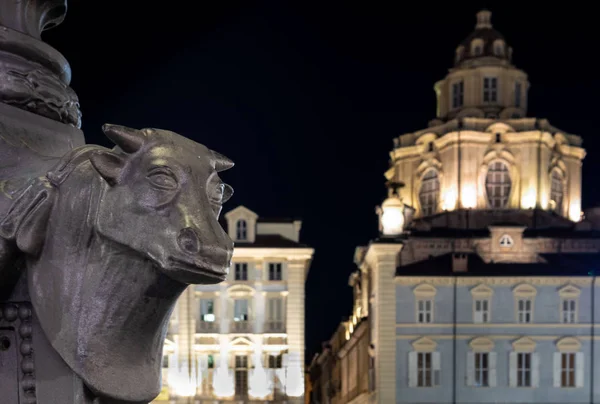 Torino, piedmont, İtalya gece
