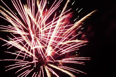 Havai fişek mutlu patlama parti