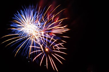 Havai fişek mutlu patlama parti