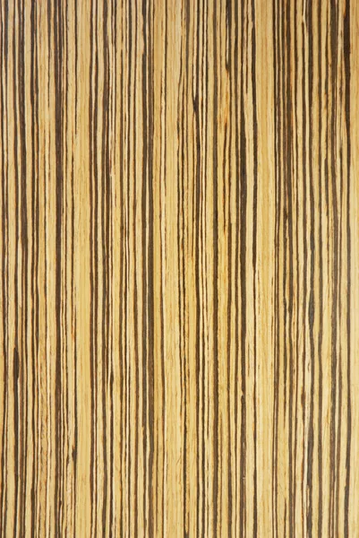 Textura de madeira com padrão natural para design e decoração. Zebrano. — Fotografia de Stock