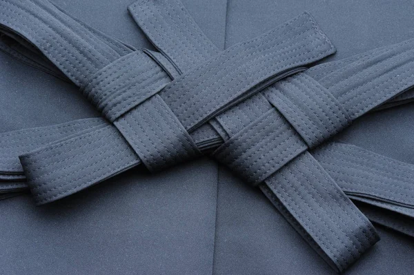 Folded aikido hakama, japanese martial arts uniform — Stock Photo, Image