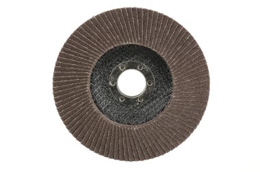 Beyaz arka planda yalıtılmış aşındırıcı tekerlek. Öğütücü disk