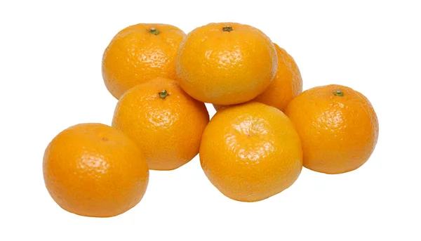 灰色背景上隔离的新鲜橙子 — 图库照片
