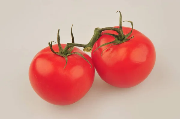 Tomates fraîches isolées sur le fond gris — Photo