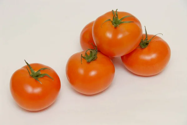 Tomates fraîches isolées sur le fond gris — Photo