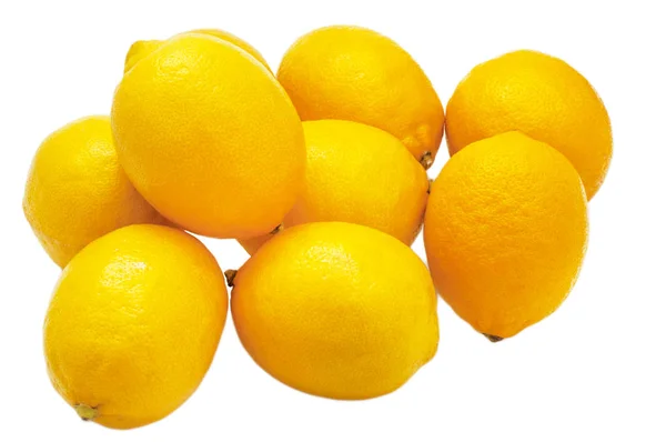Beyaz arka planda taze limon grubu
