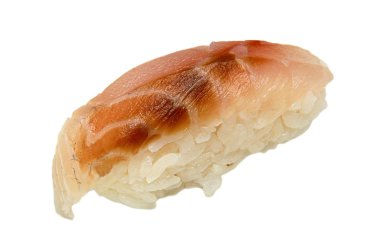 Beyaz izole arka planda taze nigiri