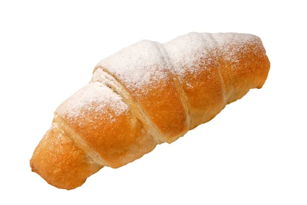 Läcker sesam croissant isolerad på vit bakgrund — Stockfoto