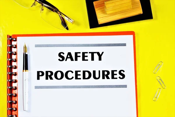 Safety procedures-label the Document text in the folder. Professional well-being and health of employees at work, protection of rights, labor protection.