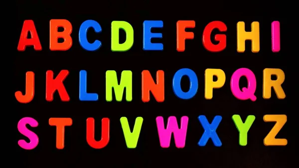 Letters Latin Alphabet Different Colors Written Language Symbolic System Formalizing — Stock Photo, Image