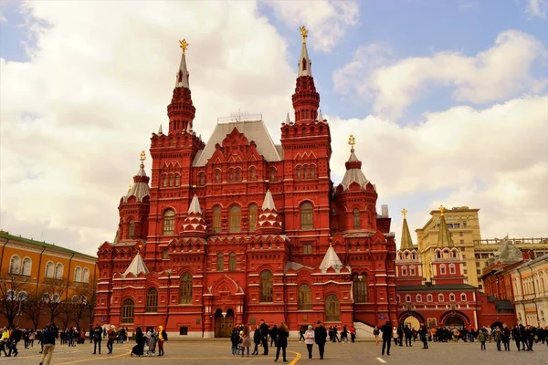 Państwowe Muzeum Historyczne Jest Największym Narodowym Muzeum Historycznym Rosji Założony — Zdjęcie stockowe