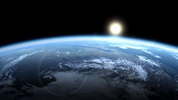 空間のアニメーションからの地球 — ストック動画