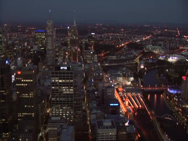 Melbourne Durante Día Sobre Todo Por Noche Son Tiempo Caducado — Vídeos de Stock