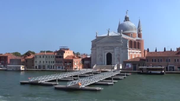 Venedig Stadt Von Einem Boot Aus — Stockvideo