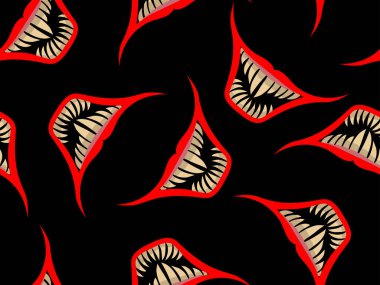 Çizgi film tarzında Cadılar Bayramı deseni