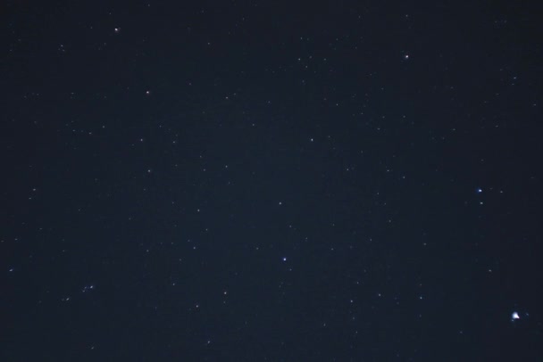 Video Del Time Lapse Star Sky Pioggia Meteoriti Lattea — Video Stock